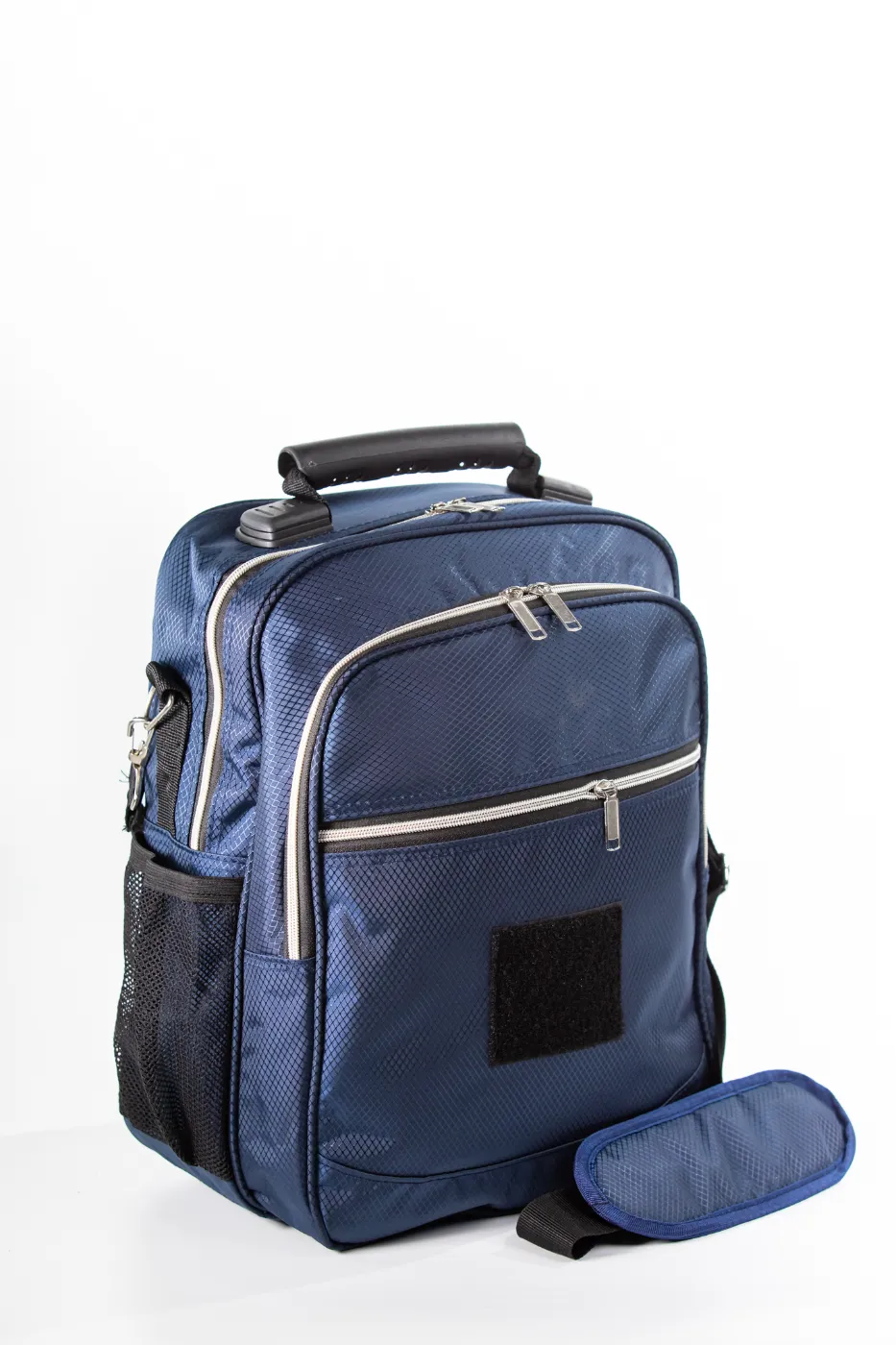 กระเป๋าเอกสาร-NAVY - ผ้ารังผึ้ง 315 สีน้ำเงินกันน้ำ ซับในด้วยผ้า 420 สีดำ PU
มีตาข่ายข้าง ผ้าซิป NO.5สีดำฟันเ… - ภาพที่ 2
