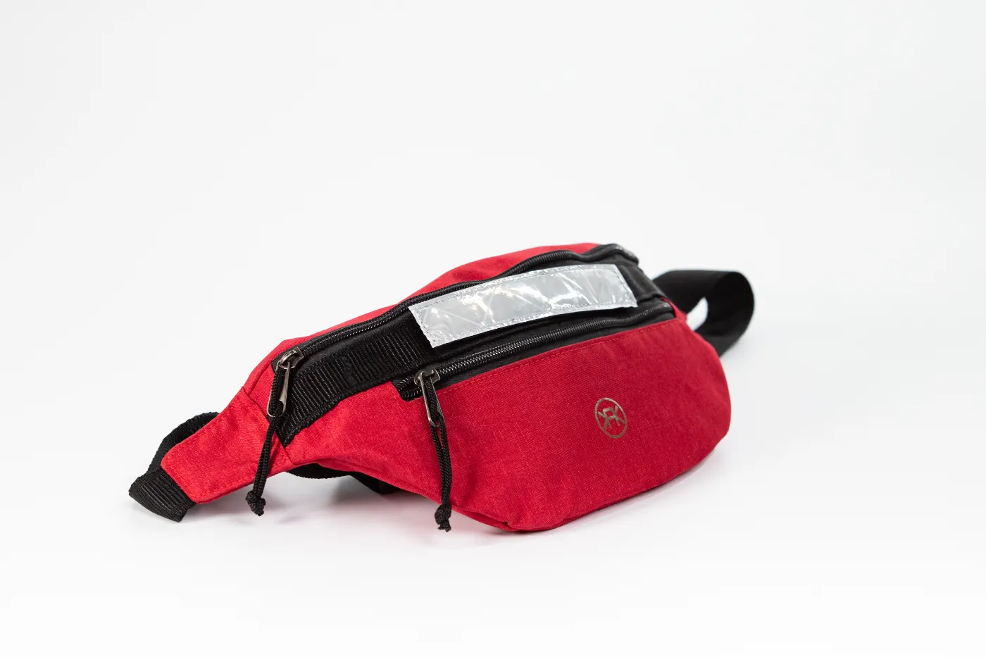 กระเป๋าแฟชั่น-WAIST-BAG-RD-AKK - กระเป๋าคาดเอว ผ้าอู่หลงสีแดง ผ้าล็อตโต้สปองค์สีดำ ผ้า 210 ลิปสต๊อป
PU สีดำ ผ… - ภาพที่ 2