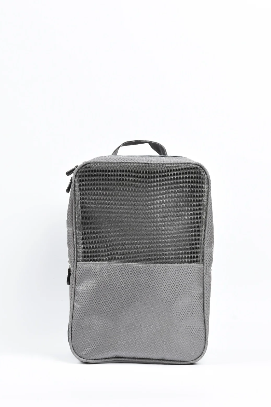 กระเป๋ารองเท้า-SHOES-BAG-GRY - กระเป๋ารองเท้าสีเทา ใส่รองเท้าได้ 2 คู่ พร้อมช่องใส่ของ